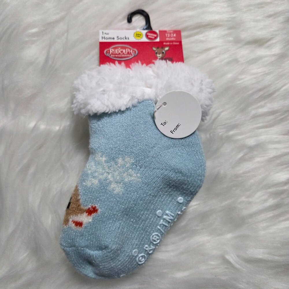 Rudolph the Red Nose Reindeer Baby Socks